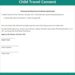 Minor Travel Consent Form Carnival Cruise Line 2022 Printable Consent