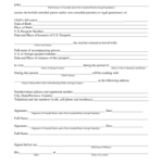 Minor Travel Consent Forms Fill Online Printable Fillable Blank