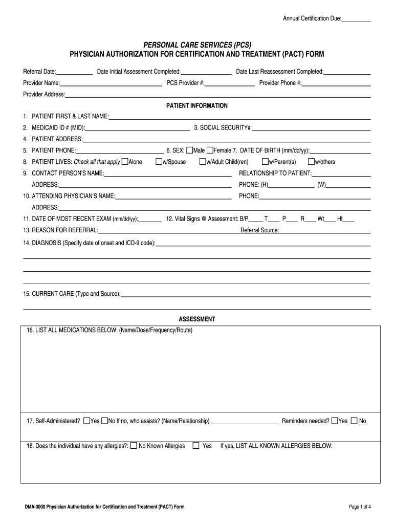 Nc Dma 3000 Pact Form Fill Out Sign Online DocHub