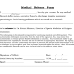 New Jersey Medical Release Form Download Free Printable Blank Legal
