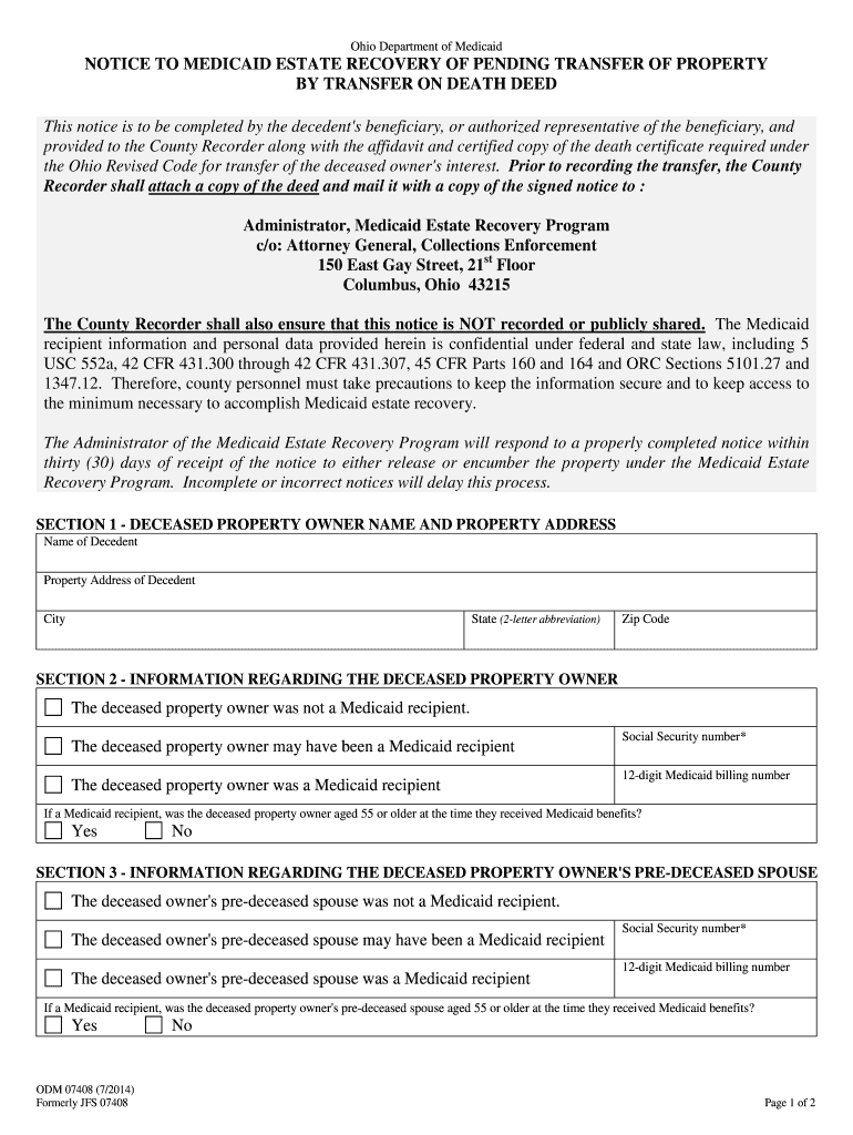 Ohio Form Medicaid Fill Out And Sign Printable PDF Template SignNow