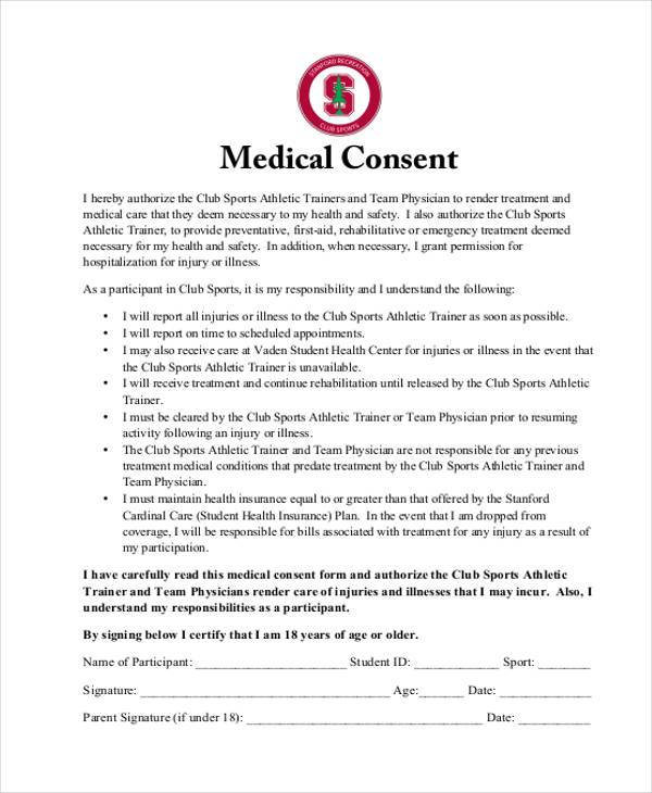 Parent Consent Form Template