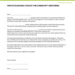 Parent guardian Consent For Community Mentoring