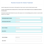Parental Consent Form For Dental Treatment Electronic Forms By IPEGS