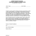 Parental Consent Form For Medical Treatment Free Printable Documents