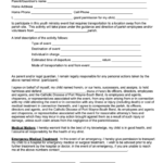 Parental legal Guardian Consent Form And Liability Waiver Printable Pdf
