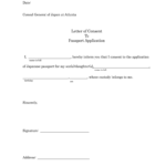 Passport Letter Of Consent Fill Online Printable Fillable Blank