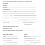 Printable Child Travel Consent Form Template Printable Forms Free Online