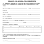 Printable Consent For Medical Treatment Form Printable Forms Free Online