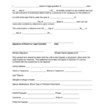 Printable Medical Consent Form For Minor While Parents Are Away Fill
