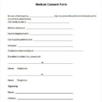 Printable Medical Consent Form Template Printable Templates