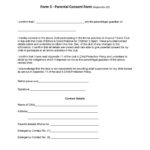 Printable Parent Consent Form Printable Forms Free Online