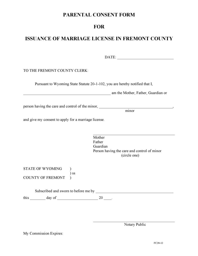 Printable Parent Consent Forms Printable Forms Free Online