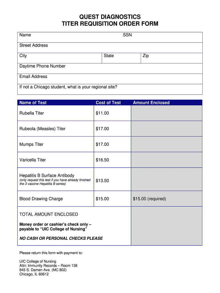 Printable Quest Lab Requisition Form Printable World Holiday