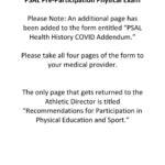 PSAL Medical Consent Form PSAL Pre Participation Physical Exam Please