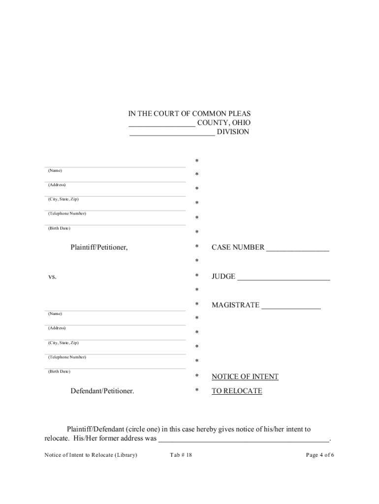 Sample Relocation Letter Child Custody Fill Online Printable 