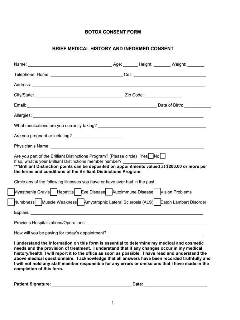 Senza Pelo Med Spa Consent Form Fill And Sign Printable Template 