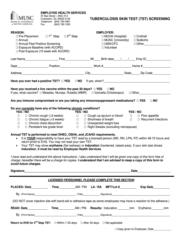 Tb Form Fill Out And Sign Printable PDF Template SignNow