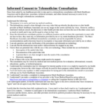 Telehealth Consent Form Fill Online Printable Fillable Blank