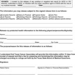 Texas Medical Records Release Form Download Free Printable Blank Legal