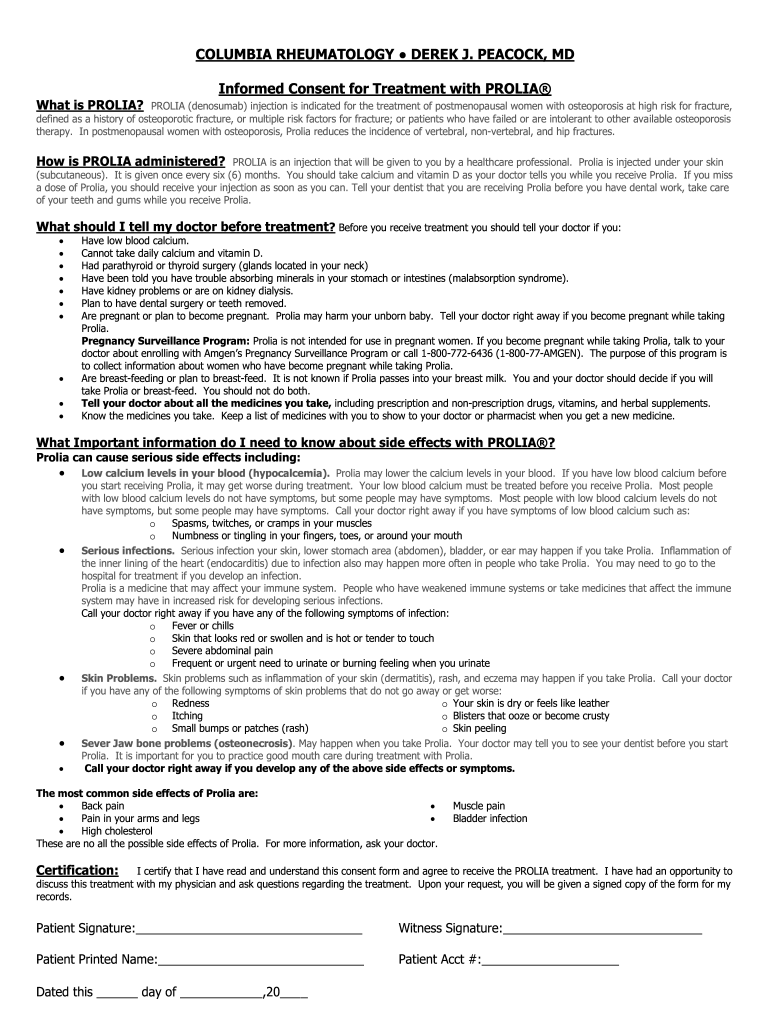 Trigger Point Injection Consent Form Fill Out And Sign Printable PDF 