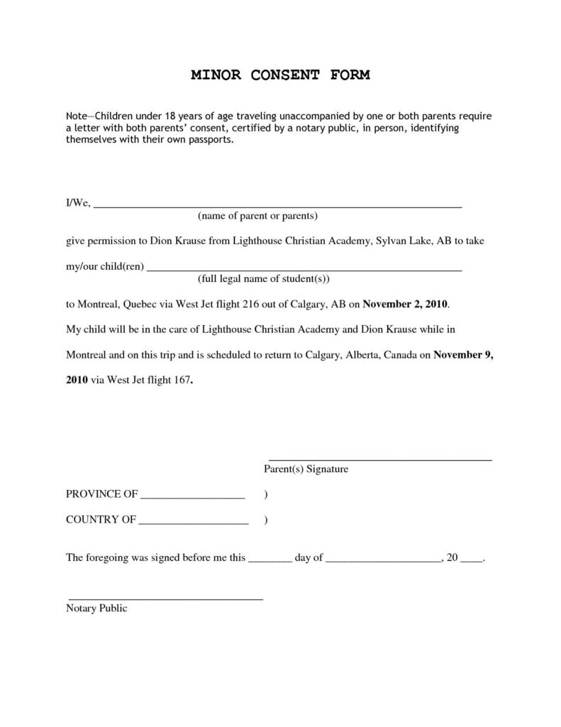 View Authorization Letter For Child To Travel Tips Sample