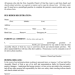 Zion Busing Parental Consent Release Form Trial Fill Online